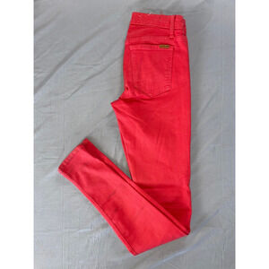 Joe's 'The Skinny' USA Made Lightweight Stretch Denim Jeans. Red, Size 27. EUC!!